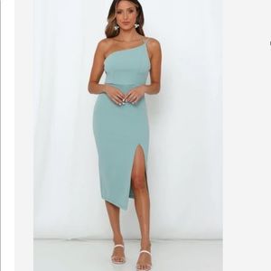 Hello Molly “Taking It Back”, Sage Midi Dress